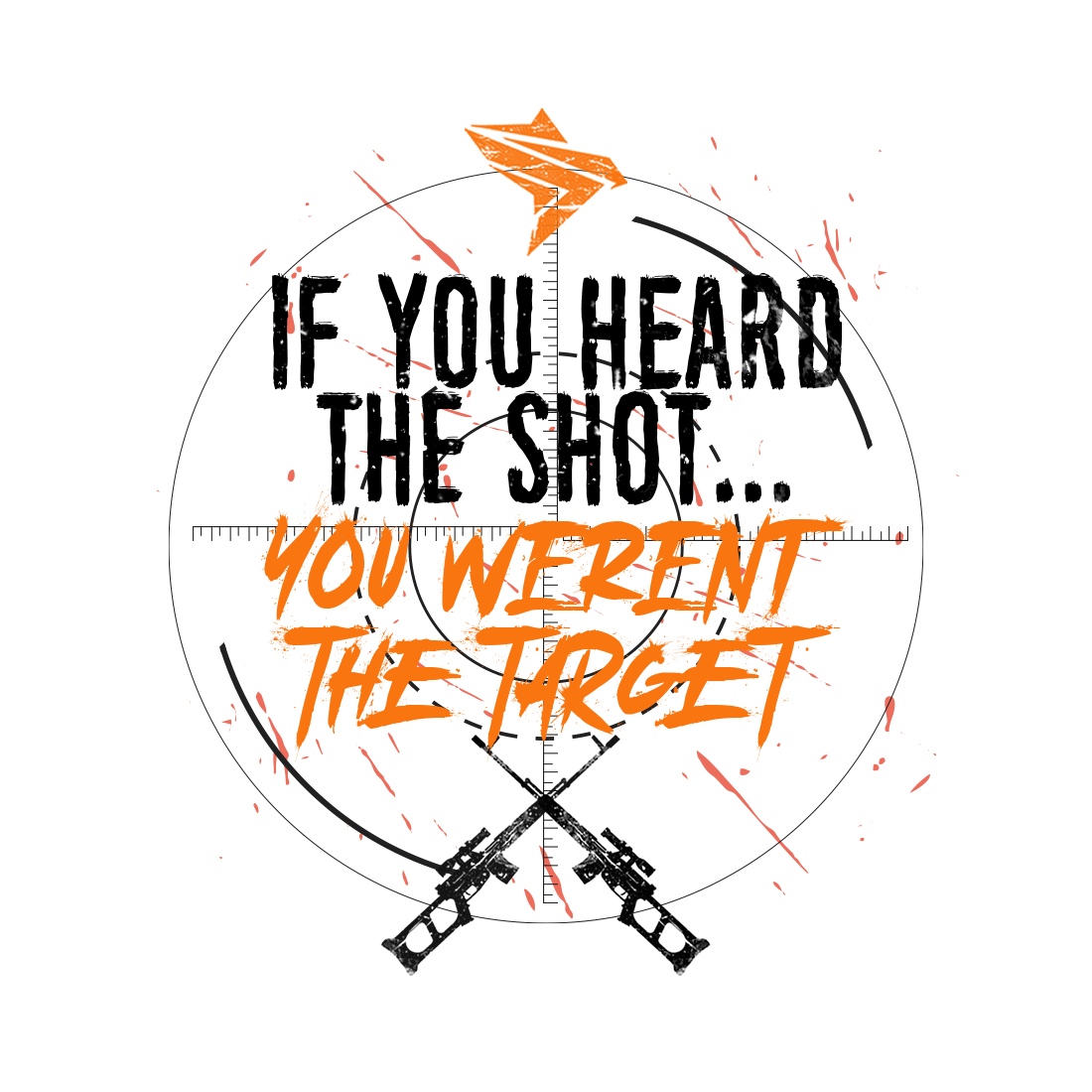 MEN'S T-SHIRT IF YOU HEARD THE SHOT ORANGE