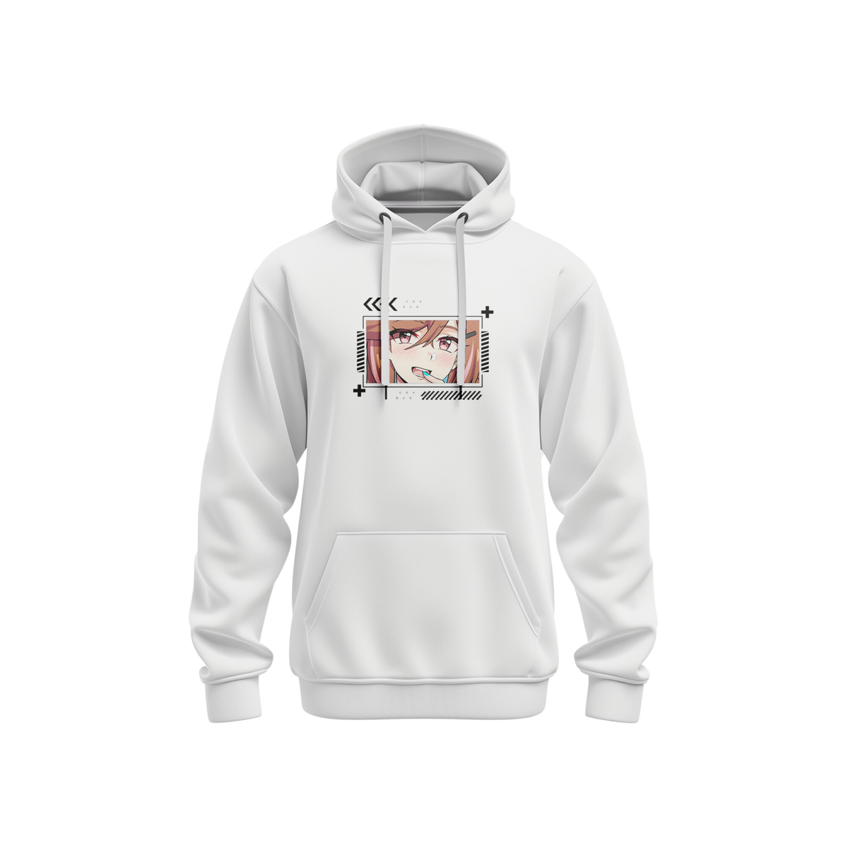 Hoodie renrize techwear (white) - anime