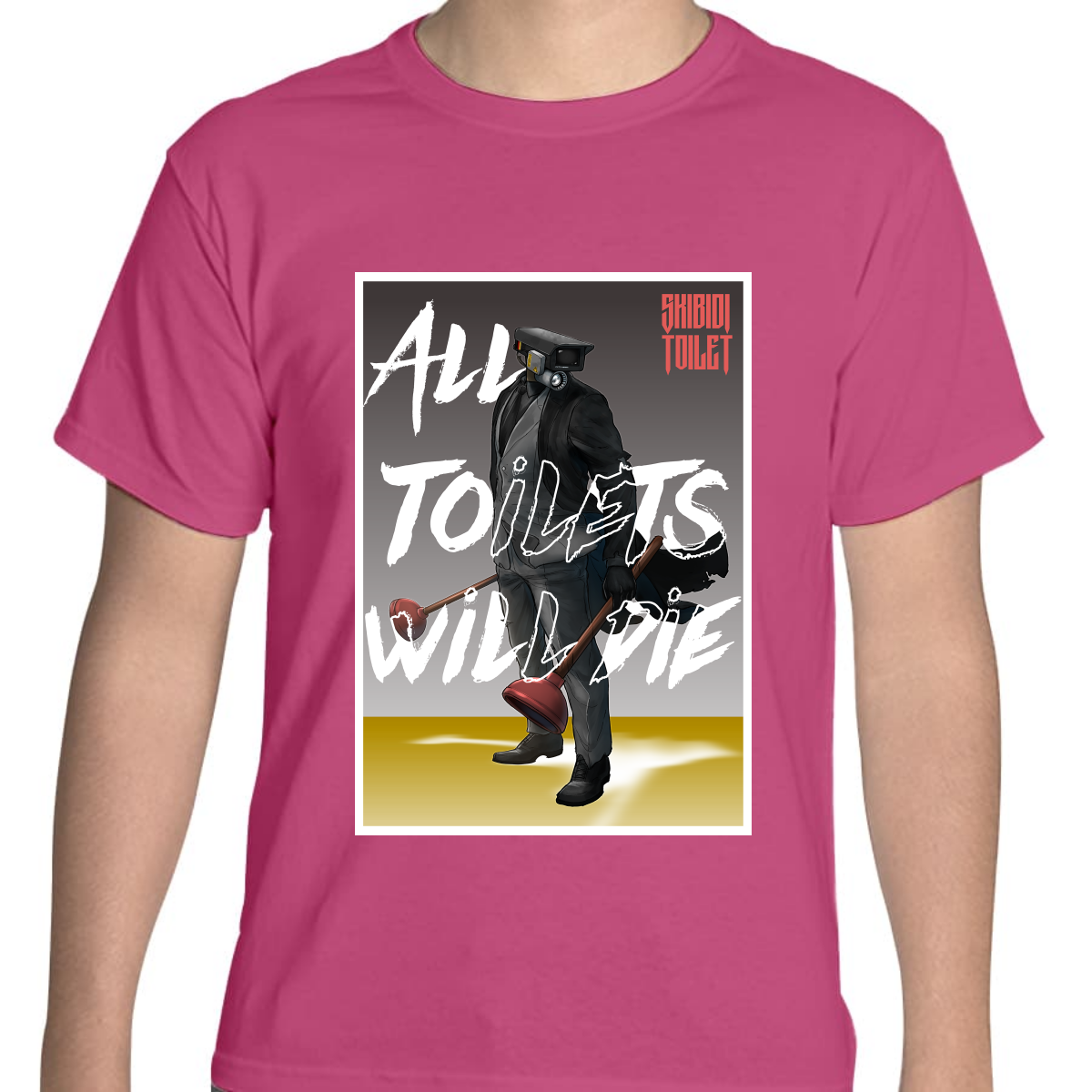 PLAYERA JUVENIL UNISEX ALL TOILETS WILL DIE