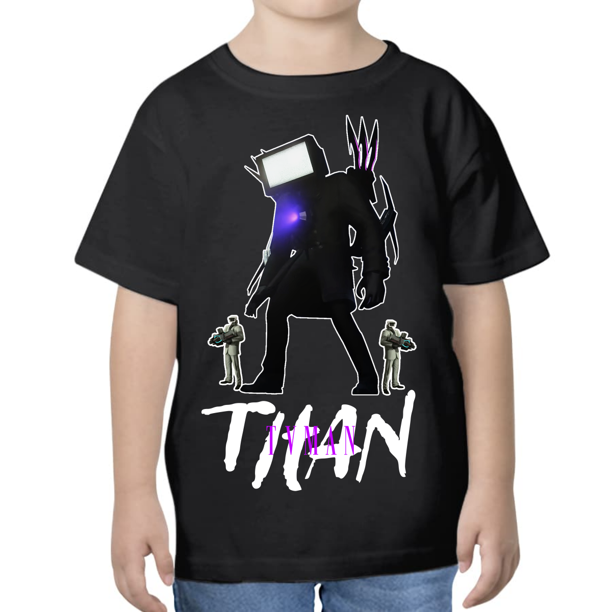 UNISEX CHILDREN'S T-SHIRT SKIBIDI TOILET TITAN SPEAKER TVMAN