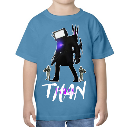 UNISEX CHILDREN'S T-SHIRT SKIBIDI TOILET TITAN SPEAKER TVMAN