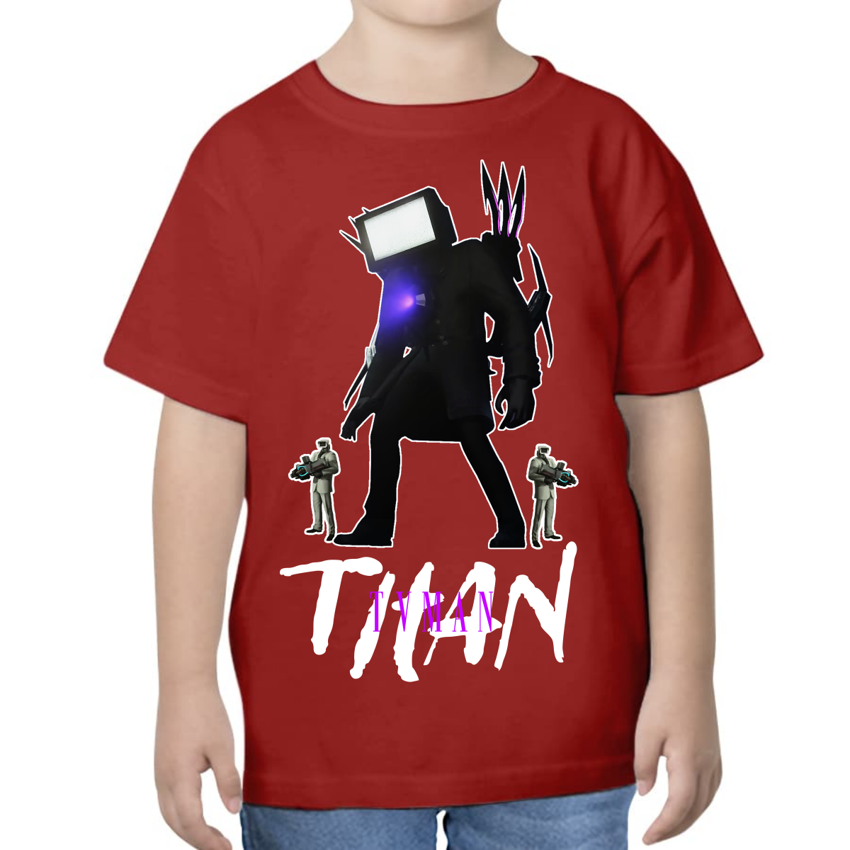 UNISEX CHILDREN'S T-SHIRT SKIBIDI TOILET TITAN SPEAKER TVMAN