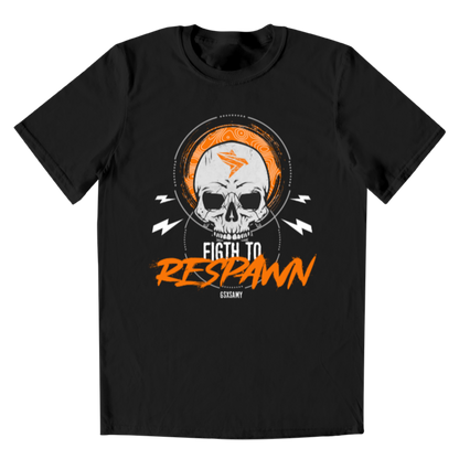 PLAYERA HOMBRE FIGHT TO RESPAWN ORANGE