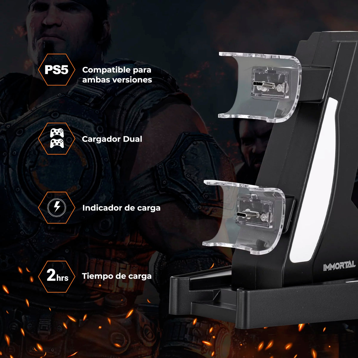 Cargador Dual para Controles Play Station