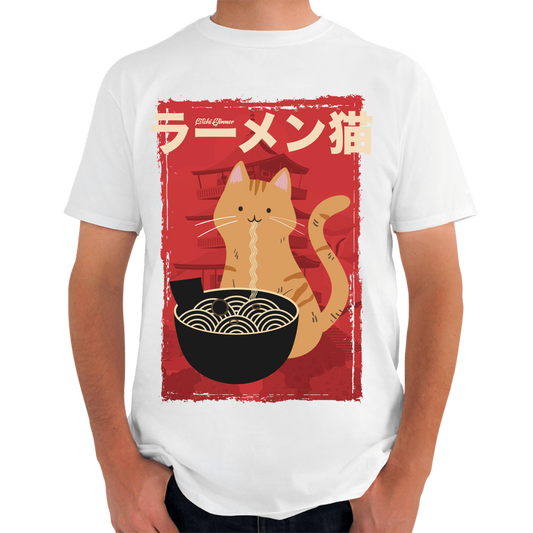 MEN'S LITCHI RAMEN CAT T-SHIRT