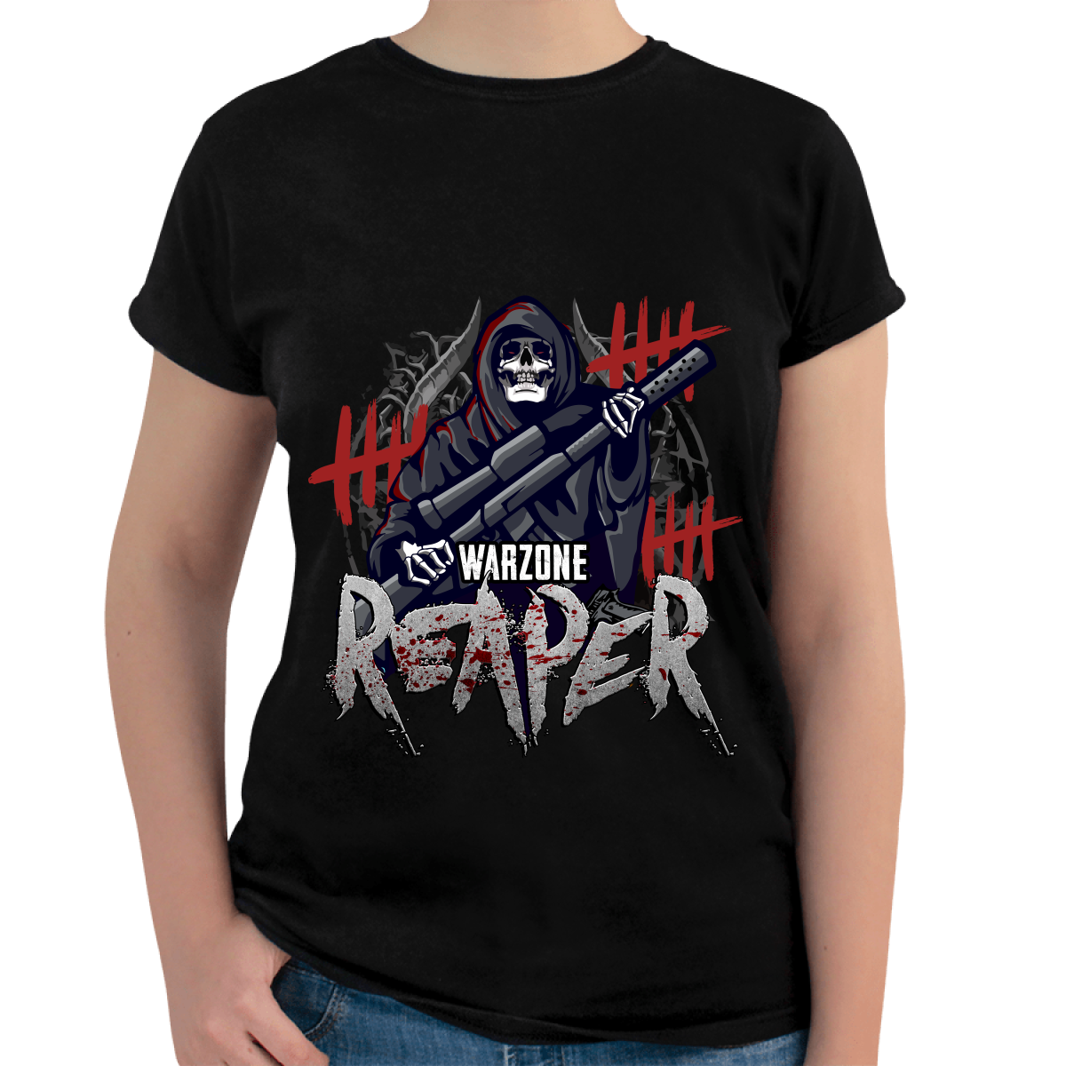 WOMAN WARZONE REAPER T-SHIRT